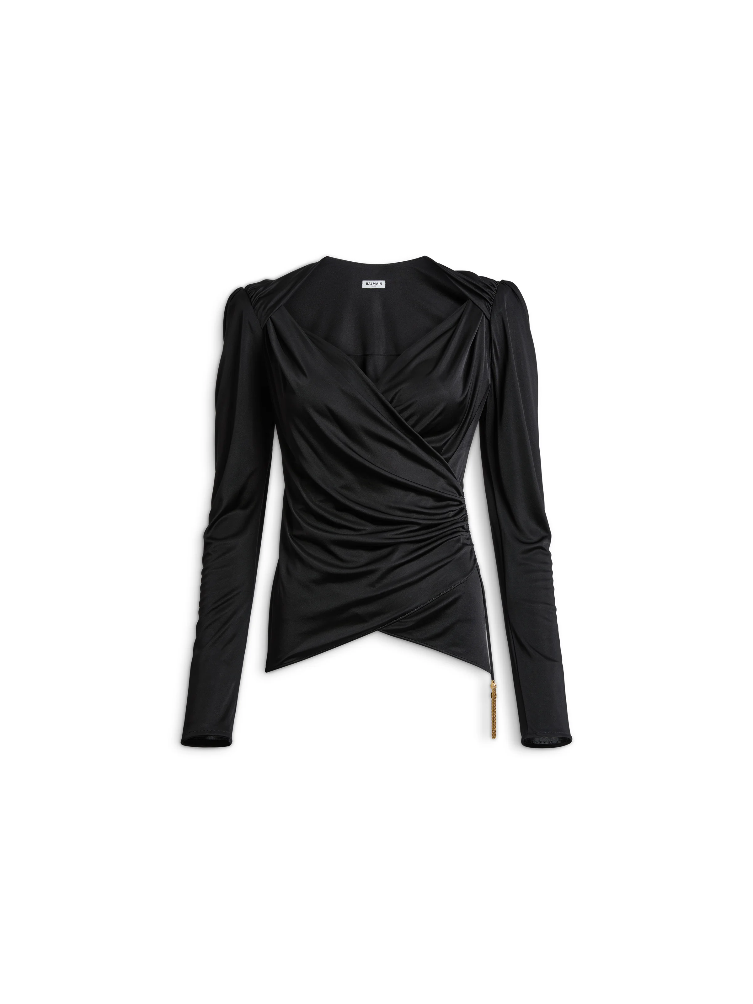 Draped flowing jersey top - 1