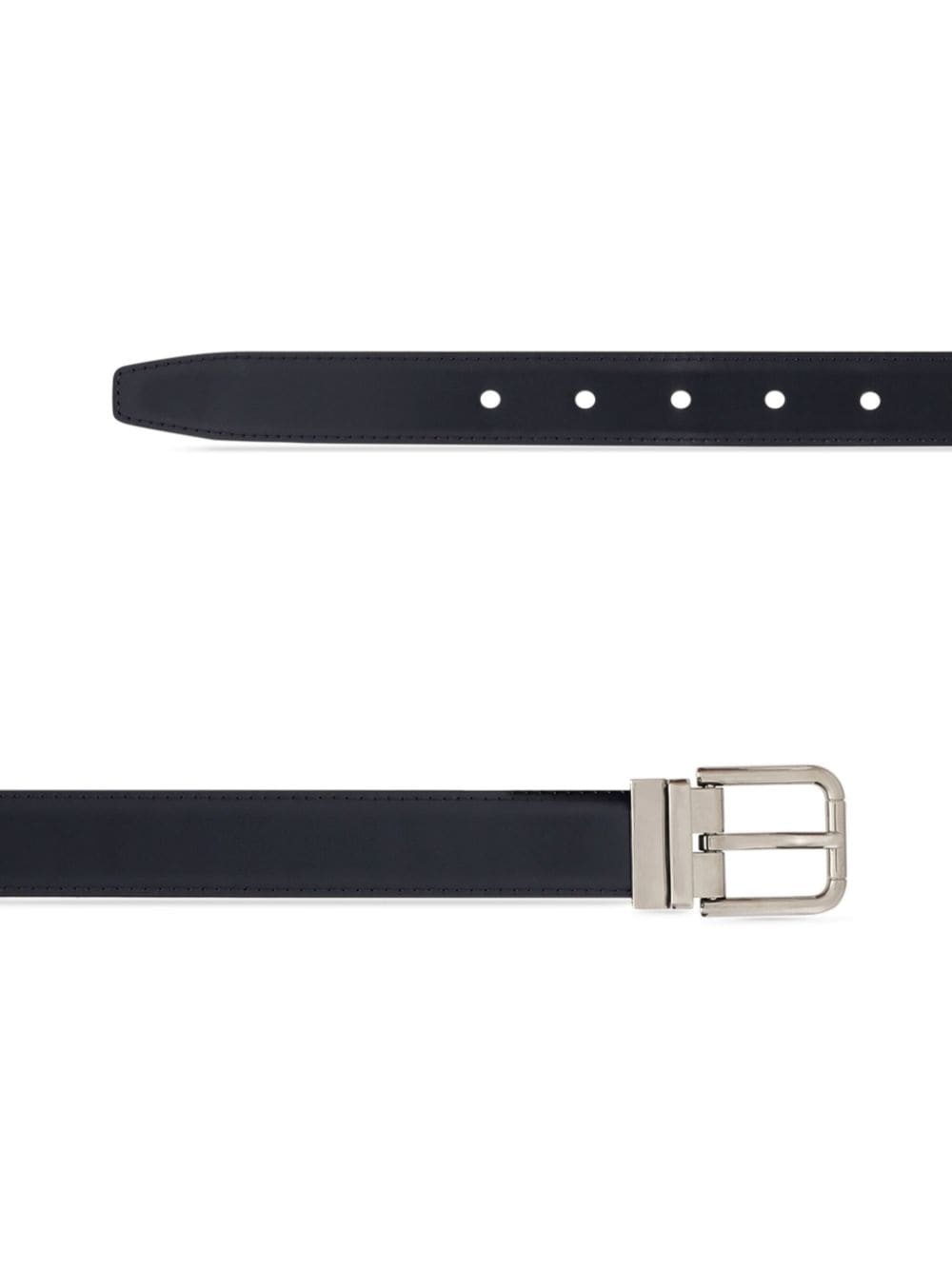 logo-print leather belt - 2