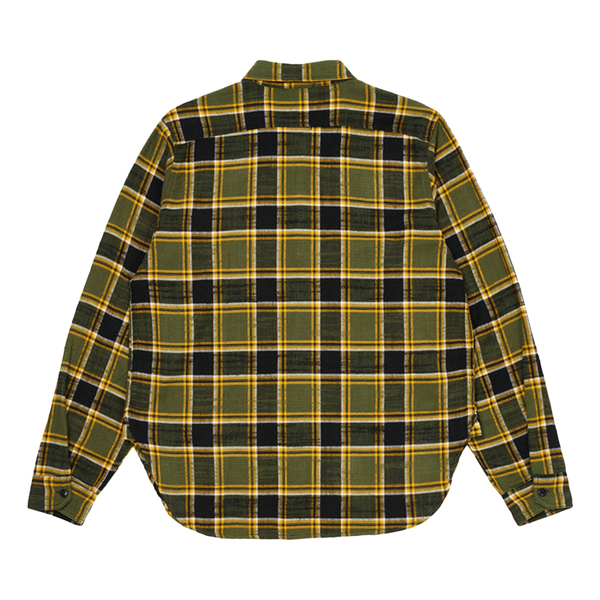 Palace x Engineered Garments Panel Check Work Shirt 'Olive' - 2