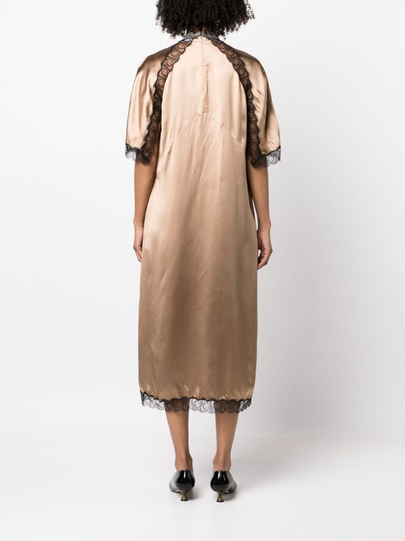 lace-trim satin midi dress 4