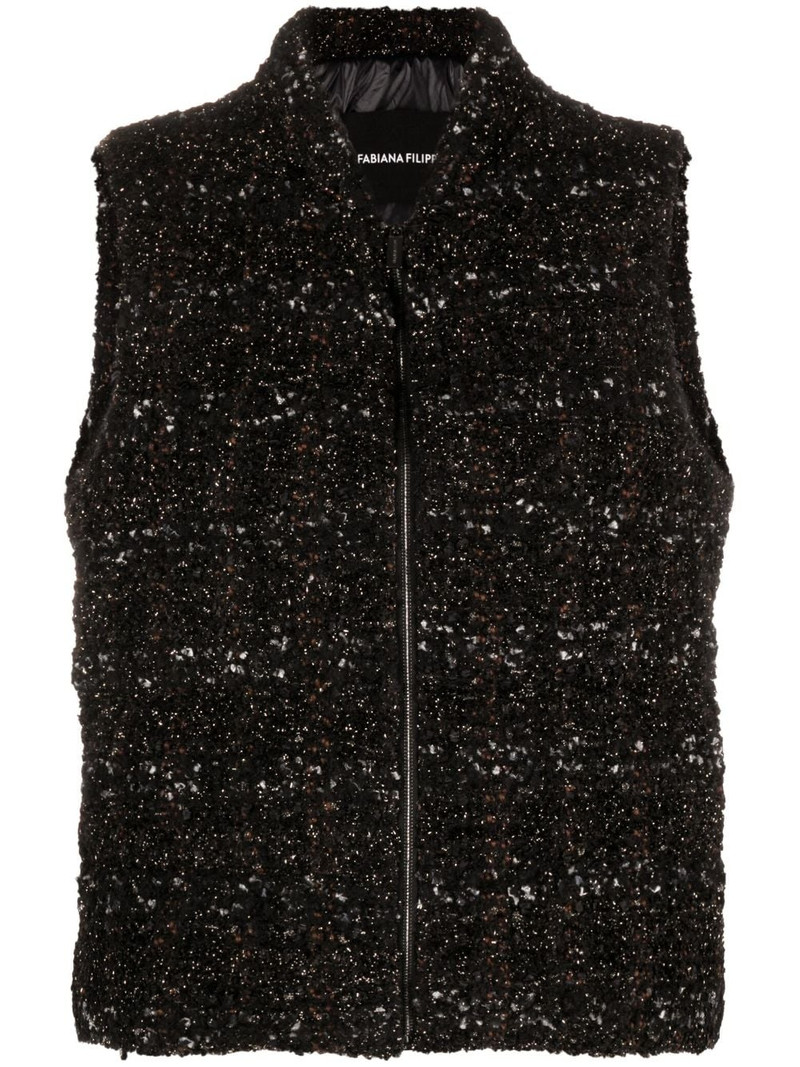 padded bouclÃ© gilet 1