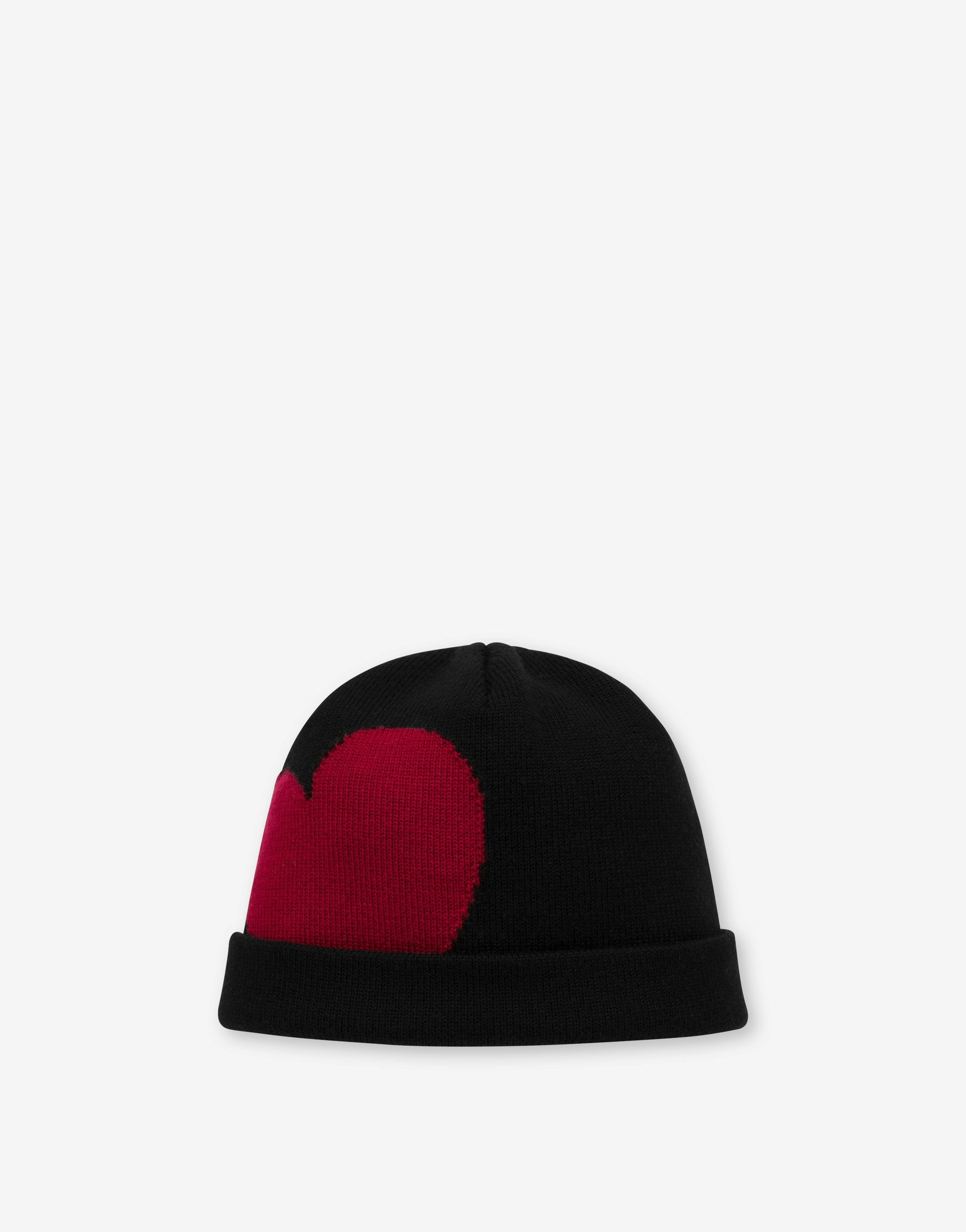 HEART GRAPHIC WOOL HAT - 1