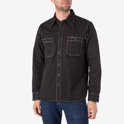 Iron Heart IHSH-266-BLK 12oz Wabash Work Shirt - Black with Black Buttons outlook