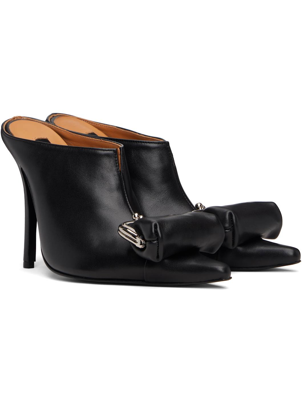 Black Coin Purse Pointy Heels - 4