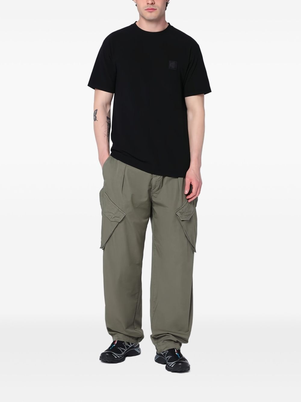 cotton gabardine trousers - 2