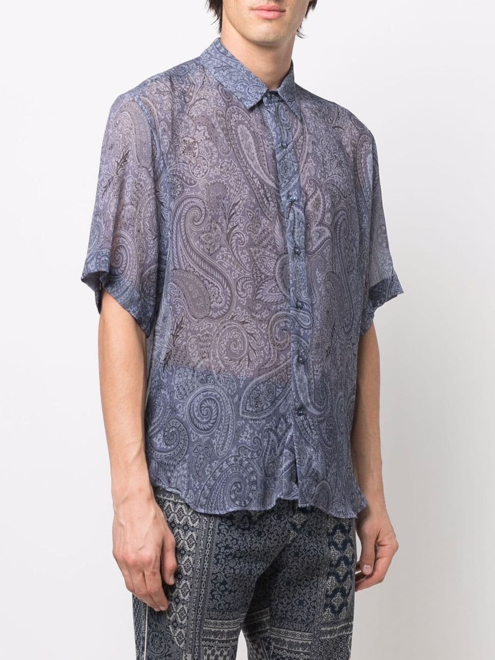 paisley-print short-sleeve shirt - 3