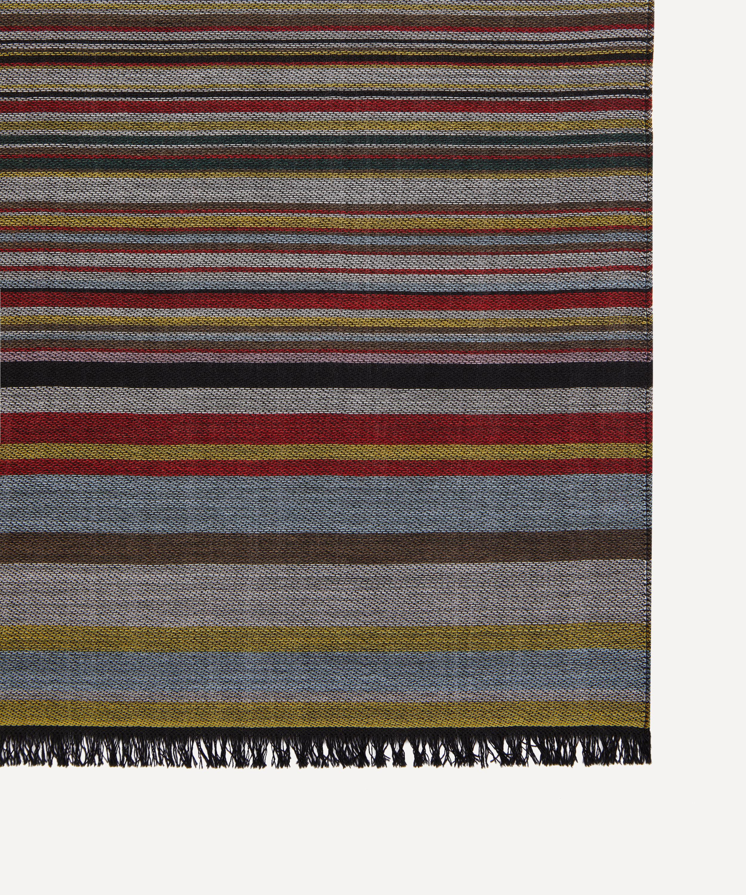 Signature Stripe Silk-Wool Blend Scarf - 3