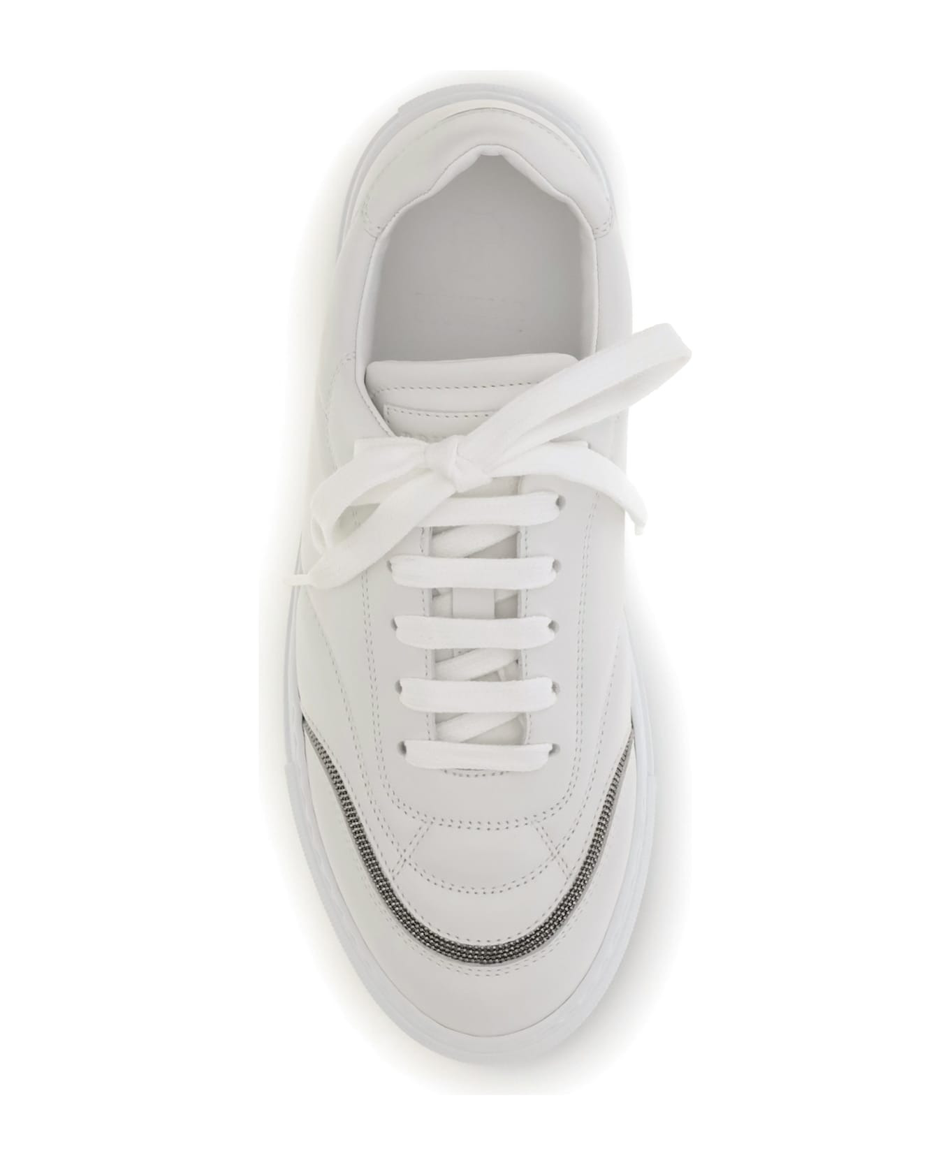 Leather Sneakers With Shiny Details - 4