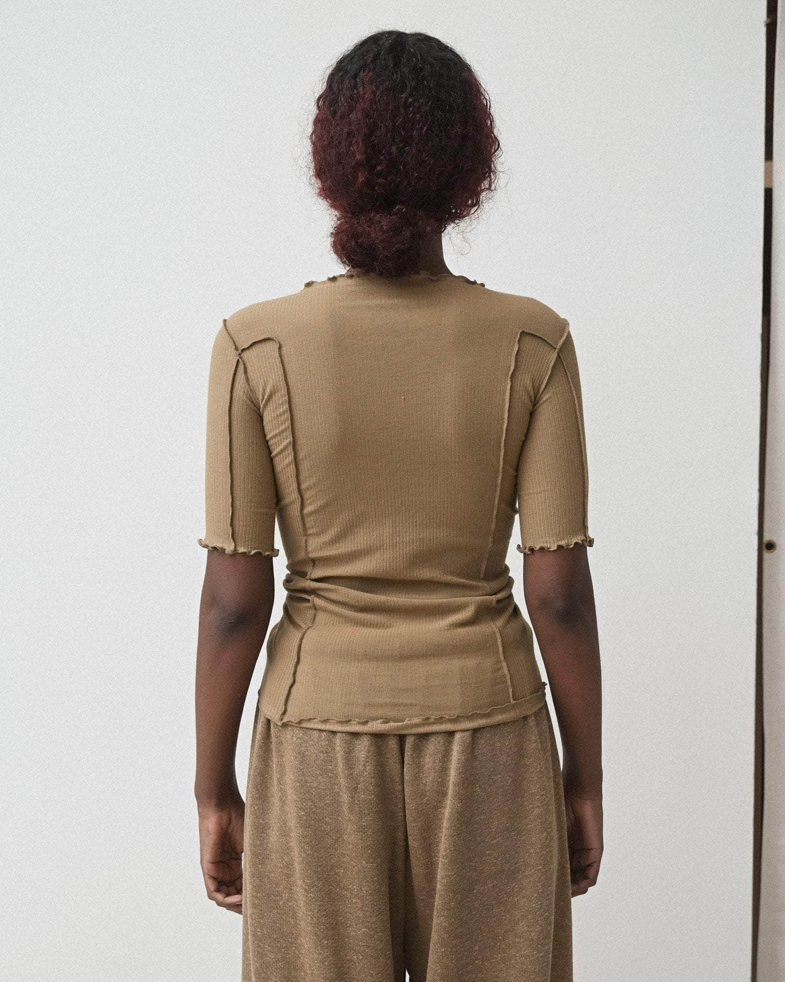 Omato 3/4 Tee Shirt - Fine Organic Cotton Rib - 2