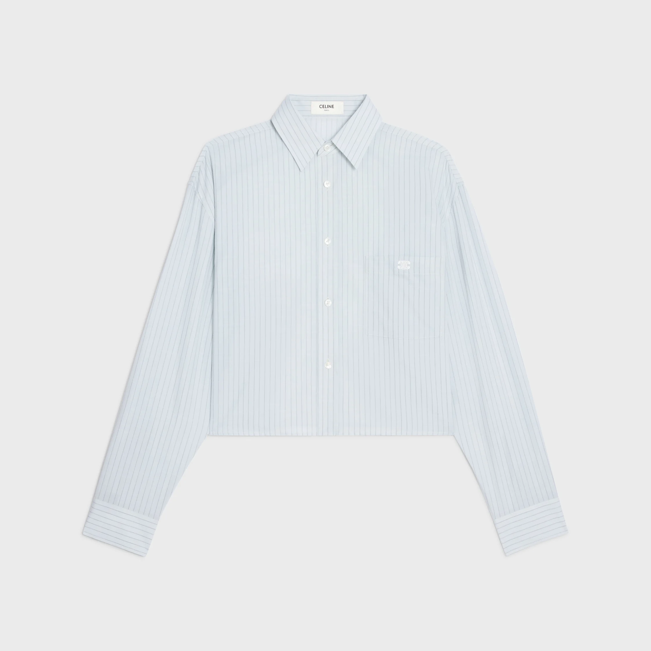 cropped shirt IN COTTON CHAMBRAY - 1