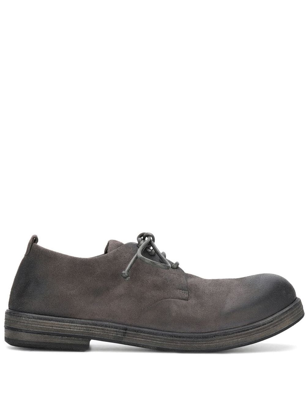 round-toe suede derby shoes - 1