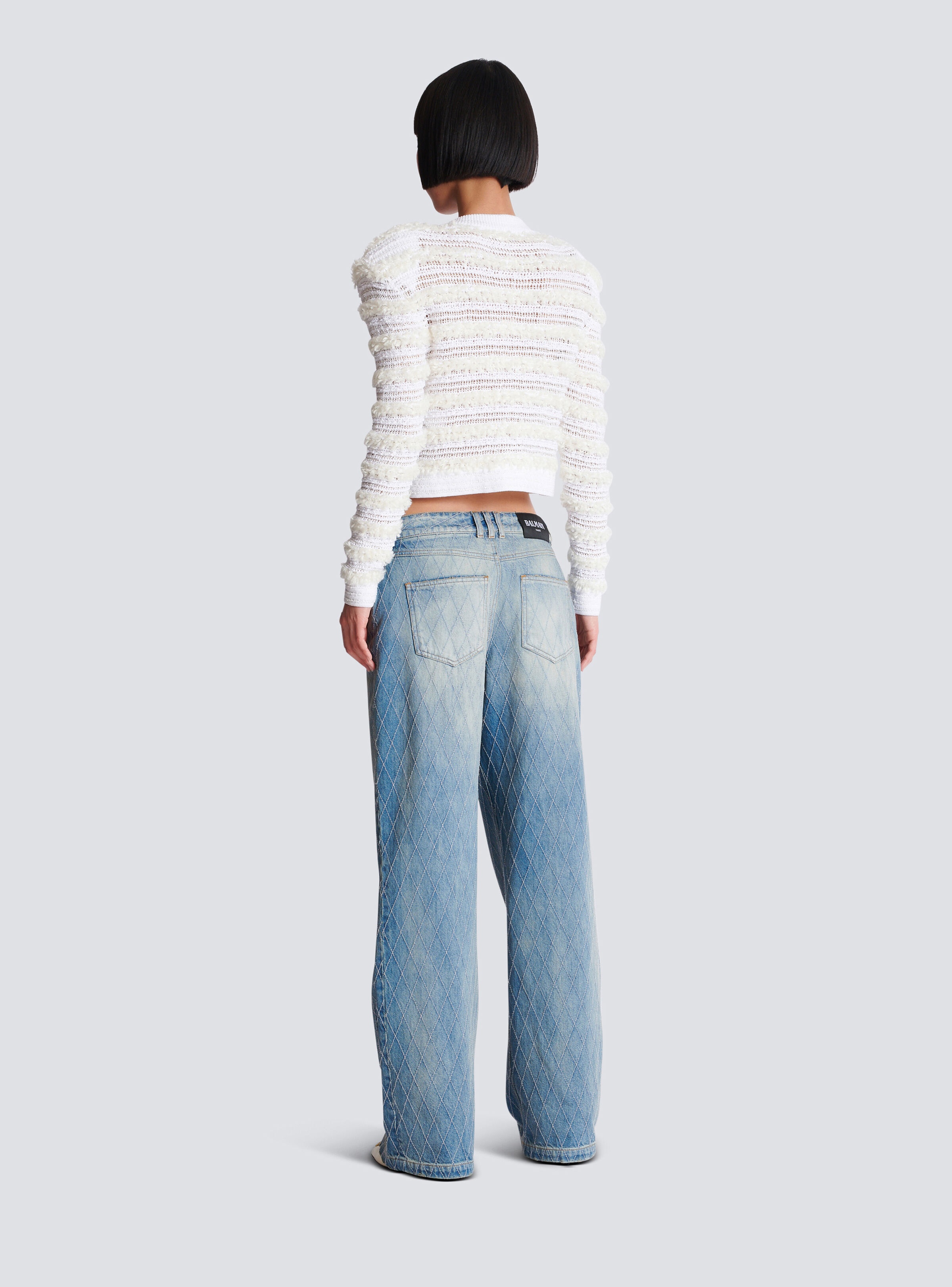 Diamond denim straight-fit jeans - 4
