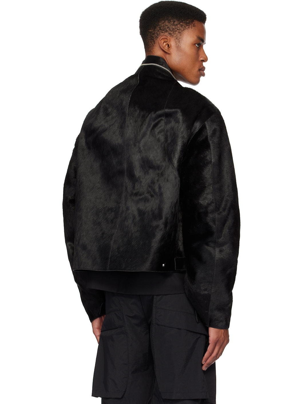 Black Lorica Leather Jacket - 3