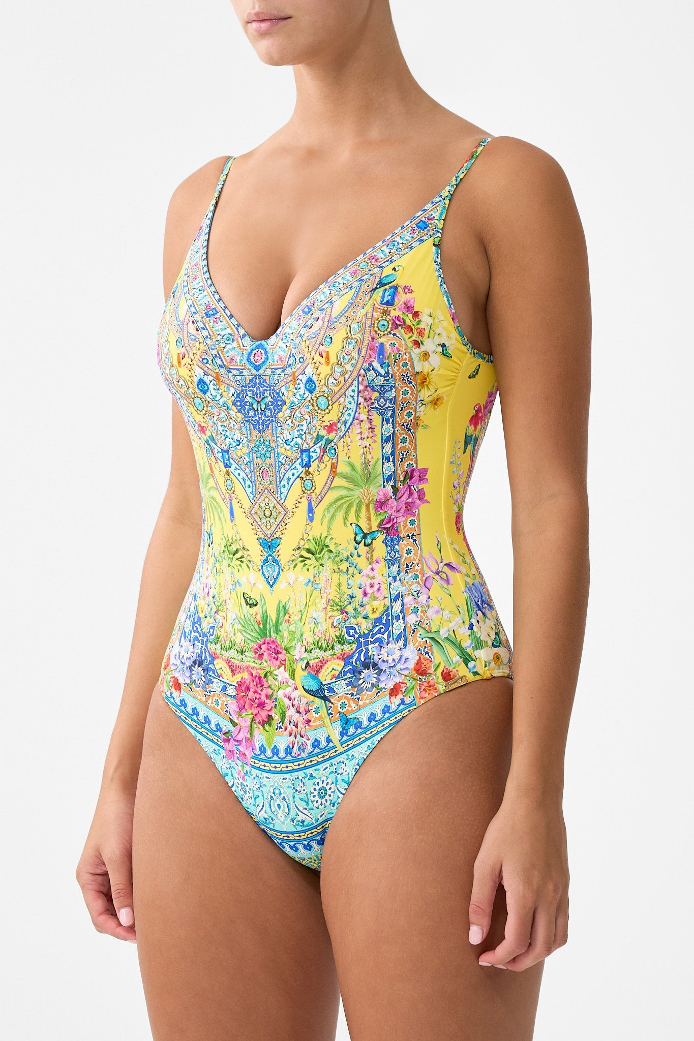 V NECK UNDERWIRE ONE PIECE WITH SCOOP BACK - 5