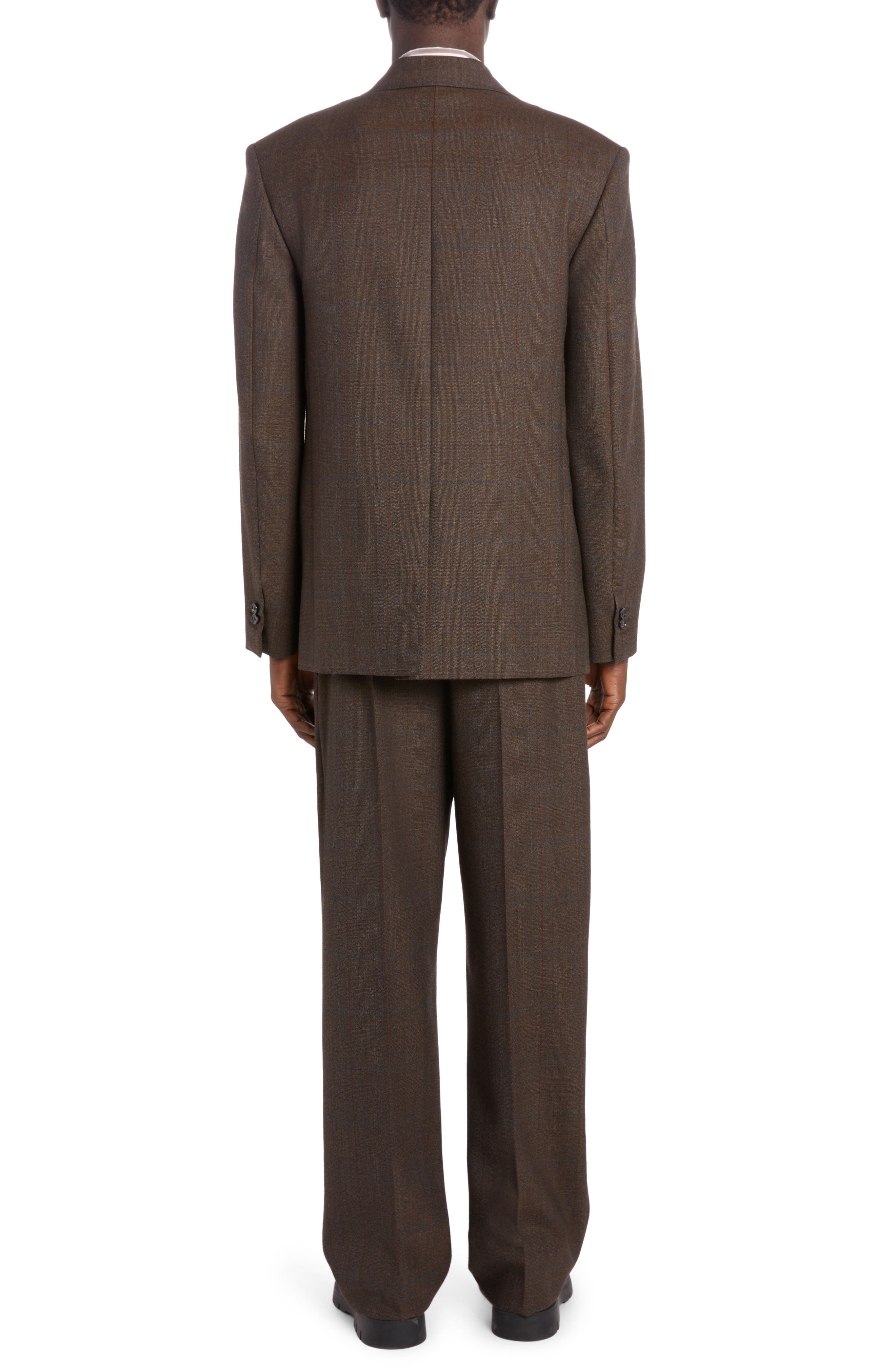 Bottega Veneta Prince of Wales Plaid Wool Sport Coat in 2172 Brown/Red/Blue at Nordstrom - 2