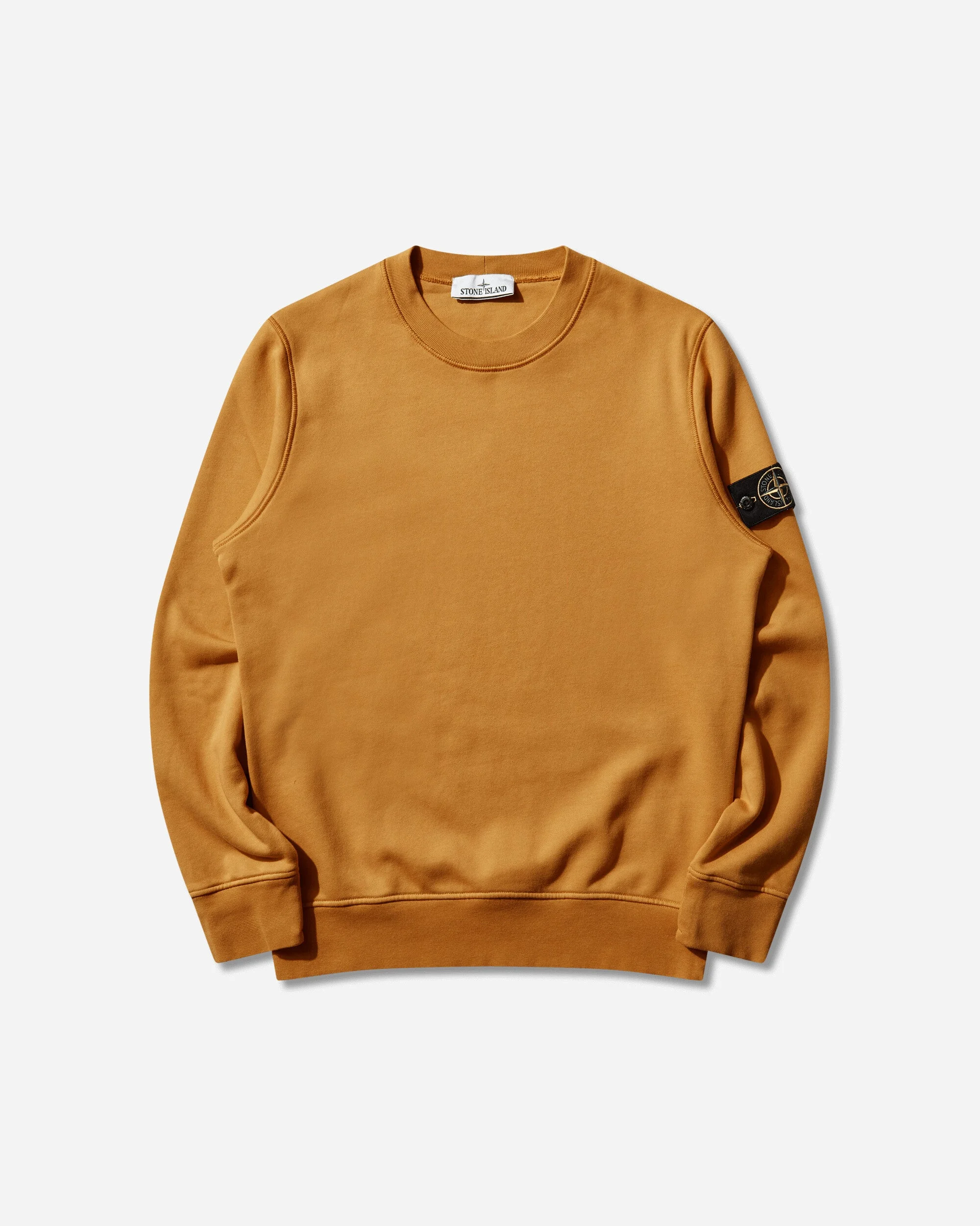 Men's Organic Cotton Fleece Crewneck Sweatshirt Mustard - 1
