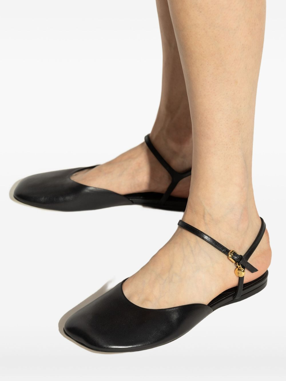 ankle-strap leather trainers - 5