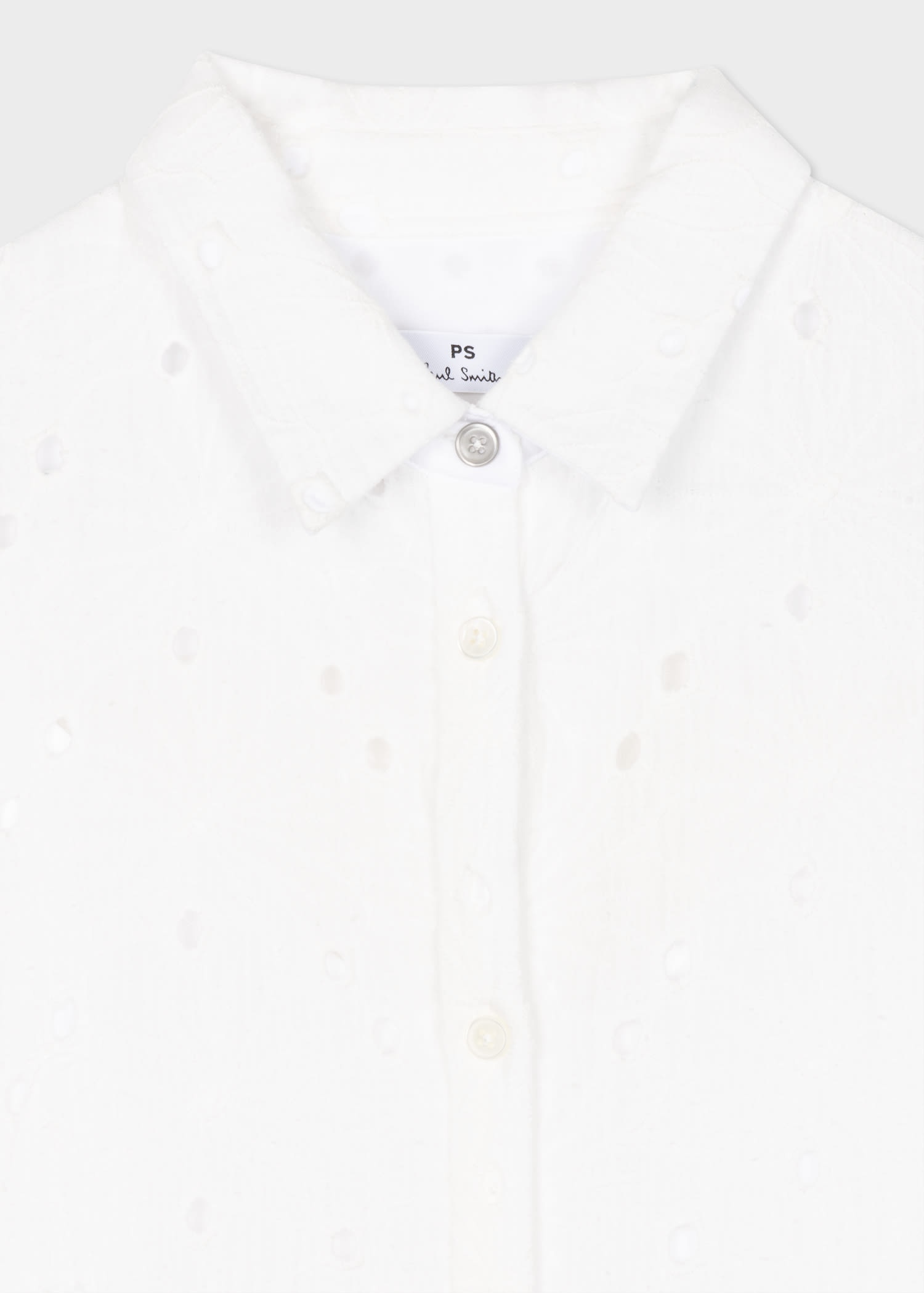 Cotton Broderie Anglaise Shirt Dress - 2