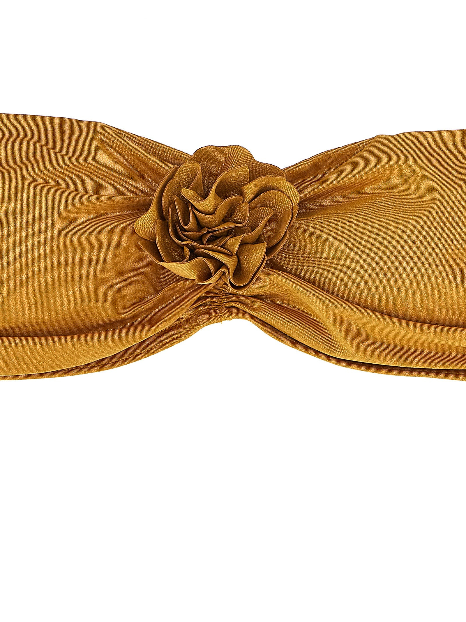 Lucky Bandeau Flower Beachwear Beige - 3