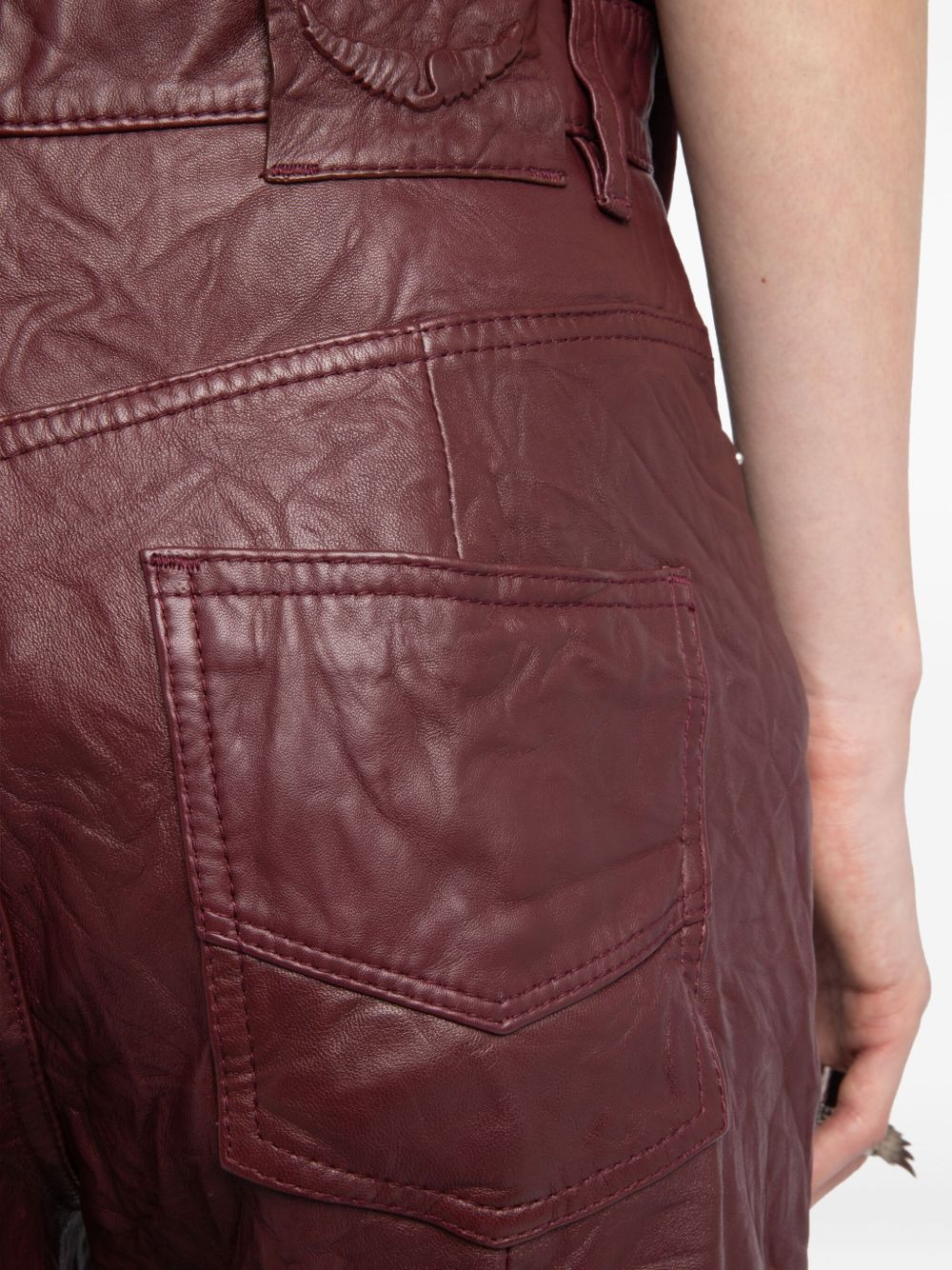 crumpled leather trousers - 5