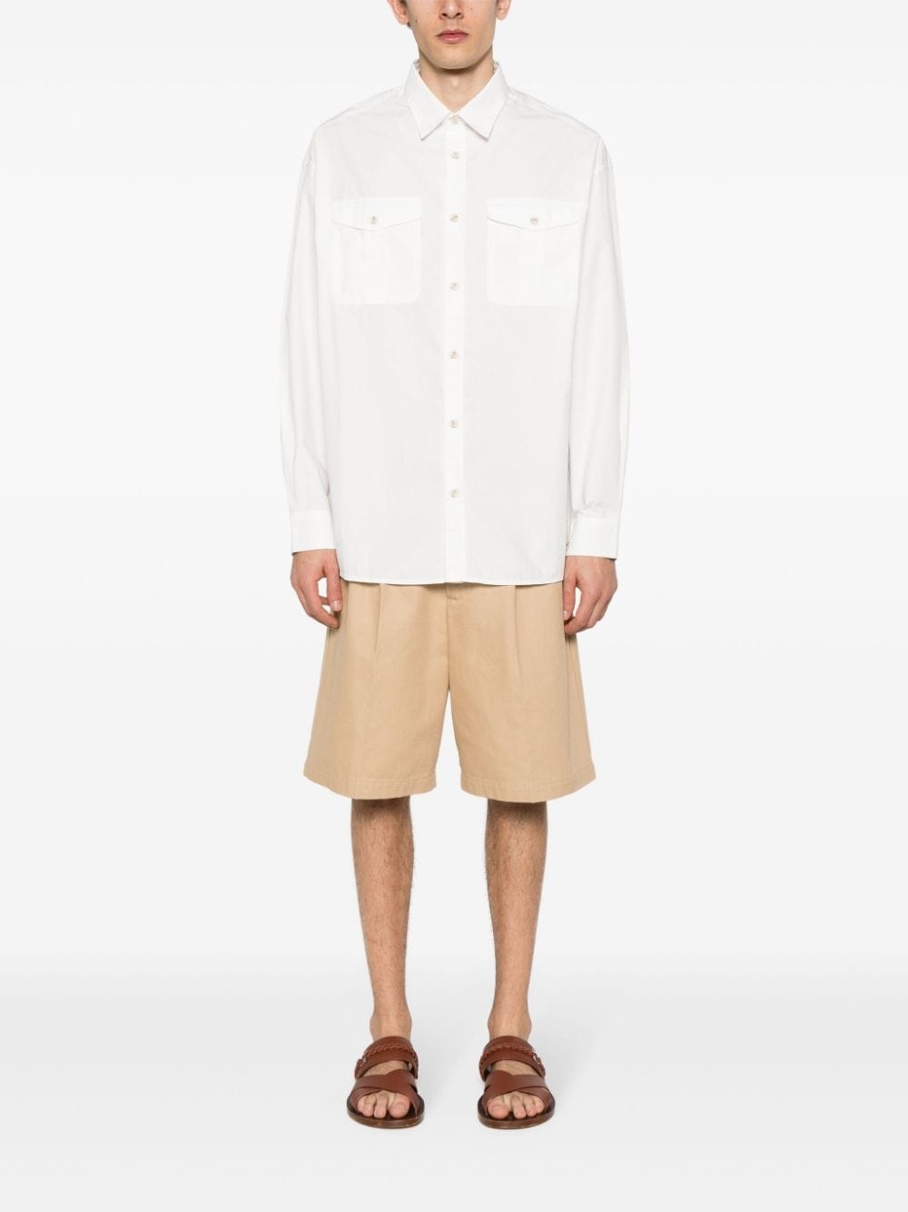 chest-pockets cotton shirt - 2