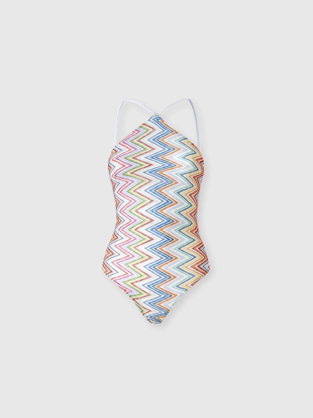 One-piece swimsuit with halterneck - 1