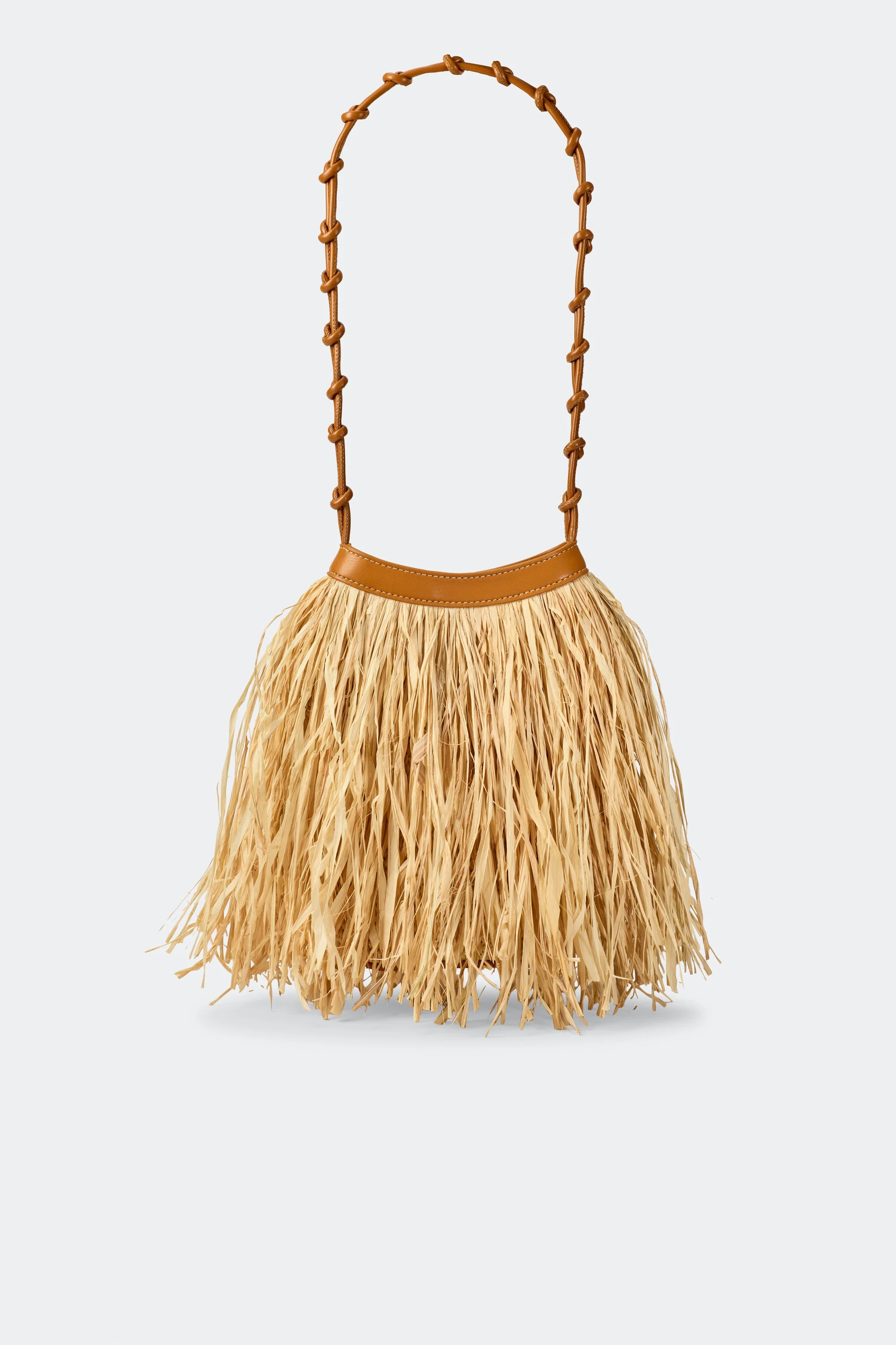 Raffia Knotty Bag in Natural - 1