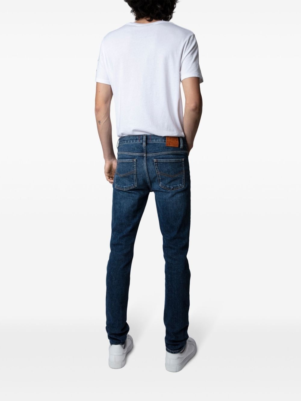 mid-rise slim-cut jeans - 4