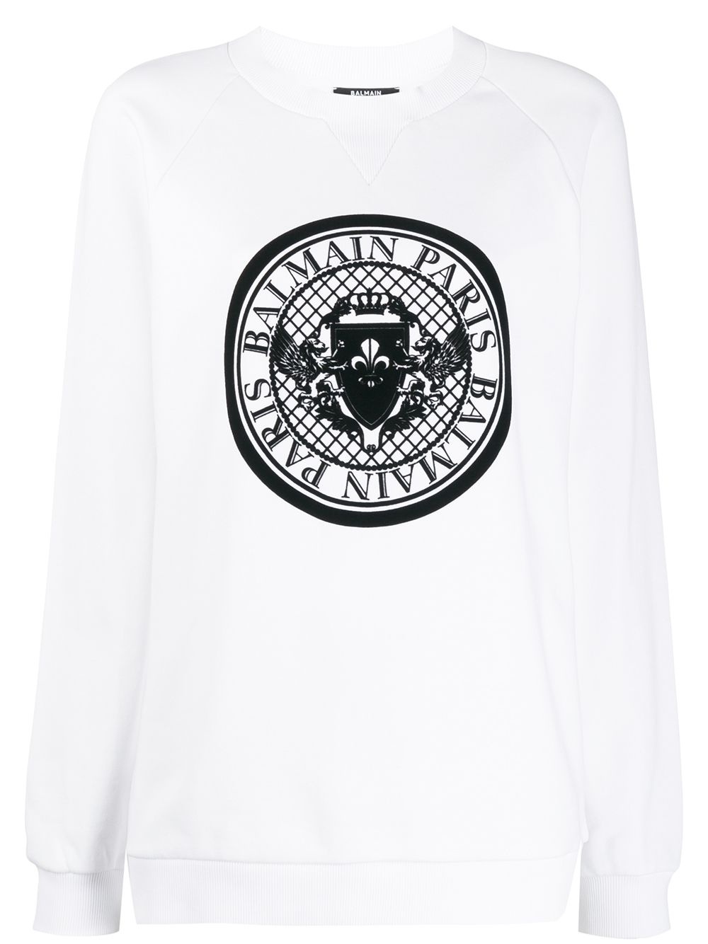 logo print crew neck sweatshirt - 1