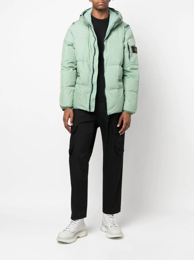 Stone Island Compass-patch padded jacket outlook