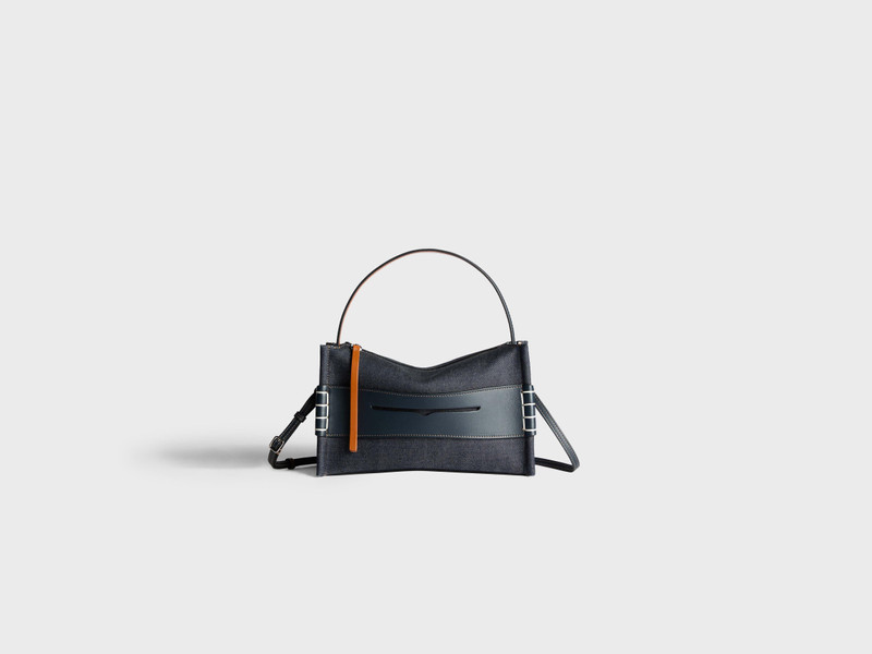 SMALL LOAFER BAG IN INDIGO DENIM 1