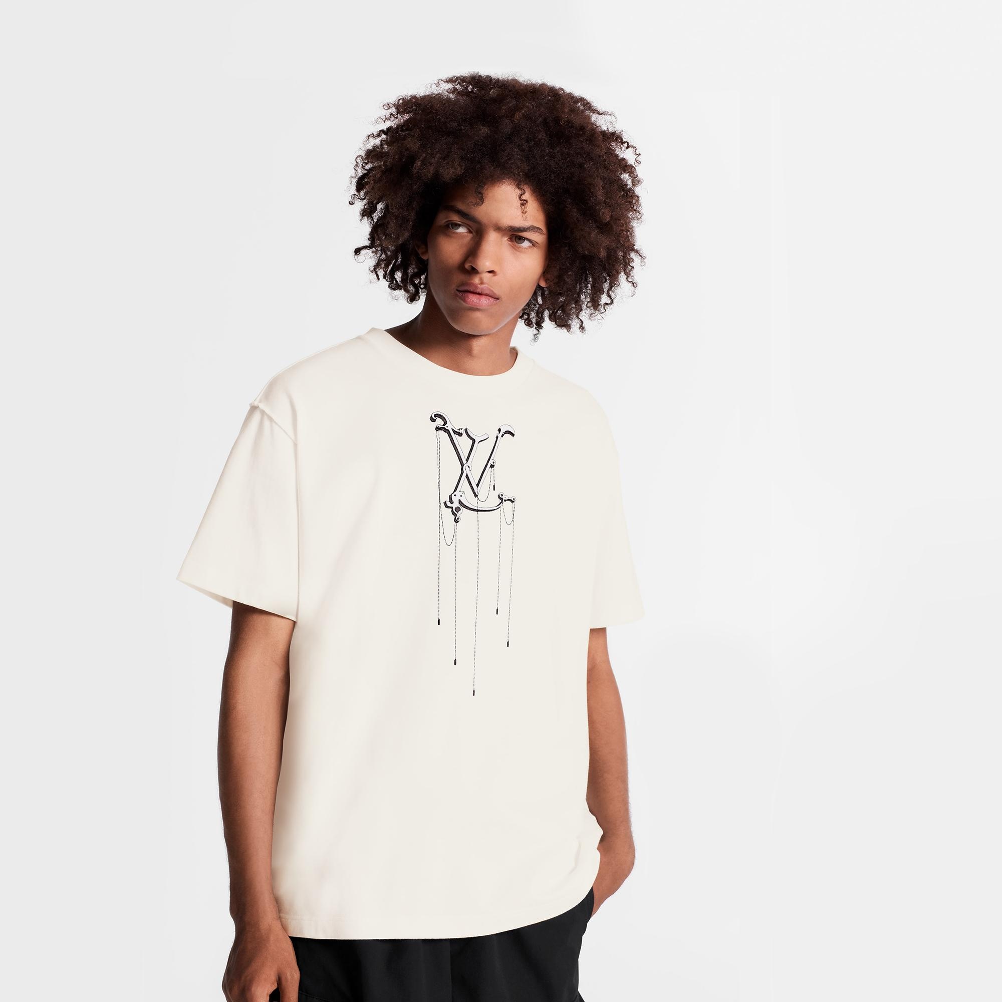 LV Pendant Embroidery T-Shirt - 4