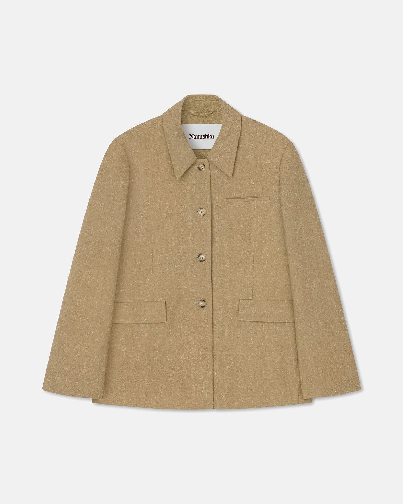 HADASA - Silk-blend tweed blazer - Wax - 1