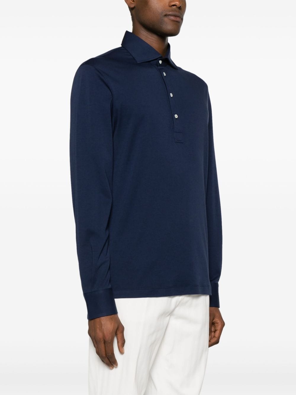cotton-blend polo shirt - 3