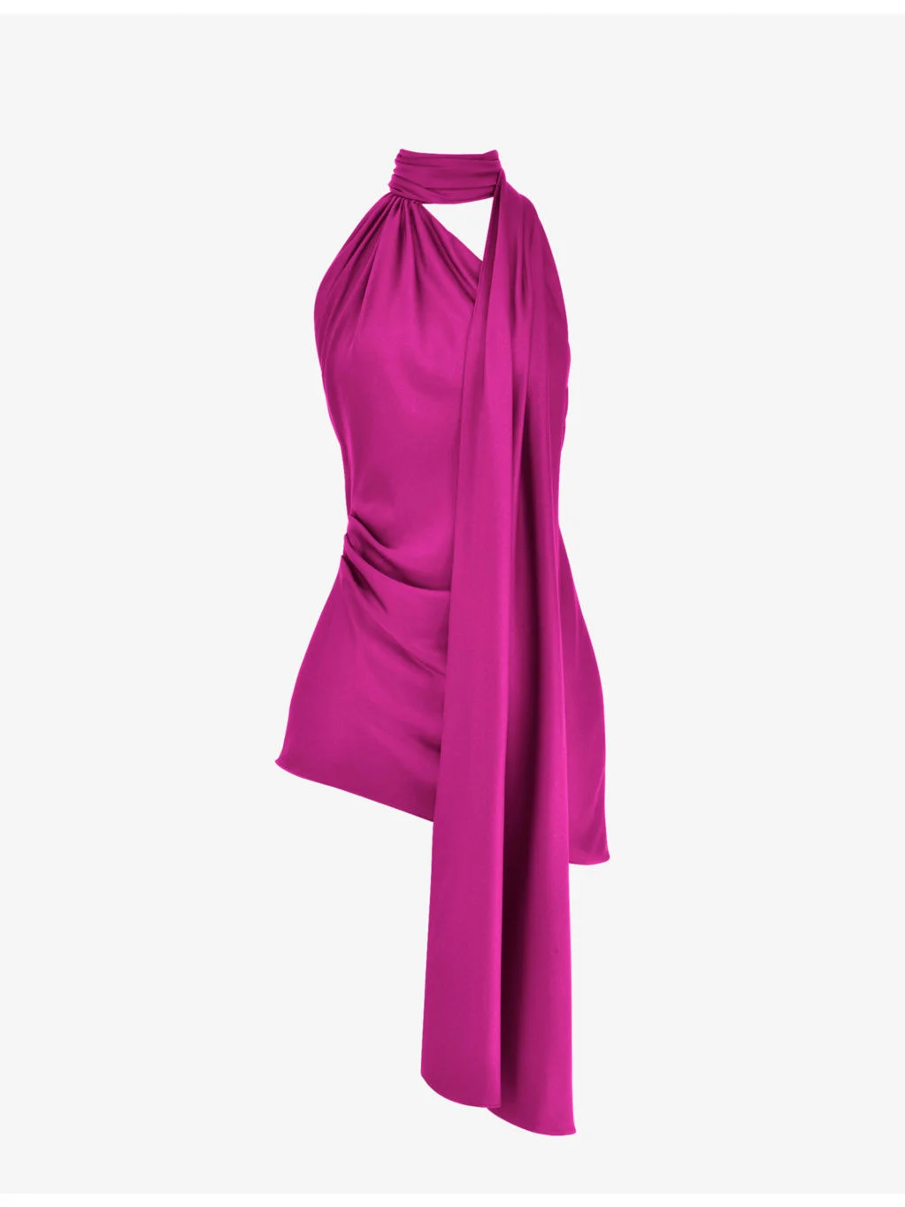Aida asymmetric satin mini dress - 1