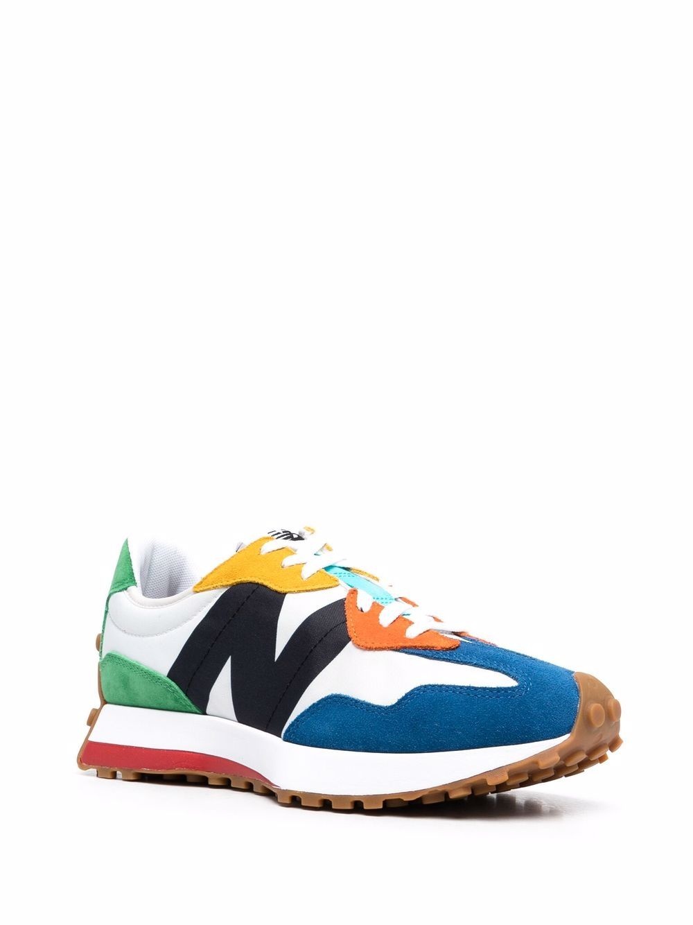 colour-block panelled low-top sneakers - 2