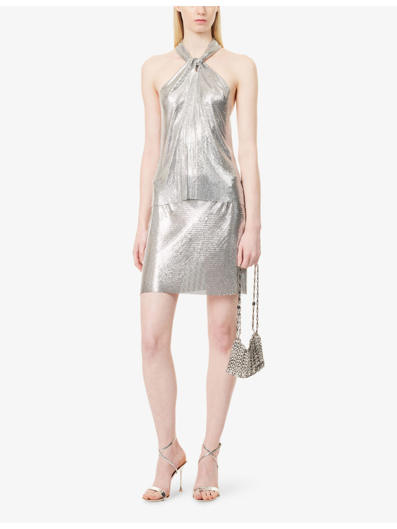 rabanne Jupe Mesh Mini Skirt outlook