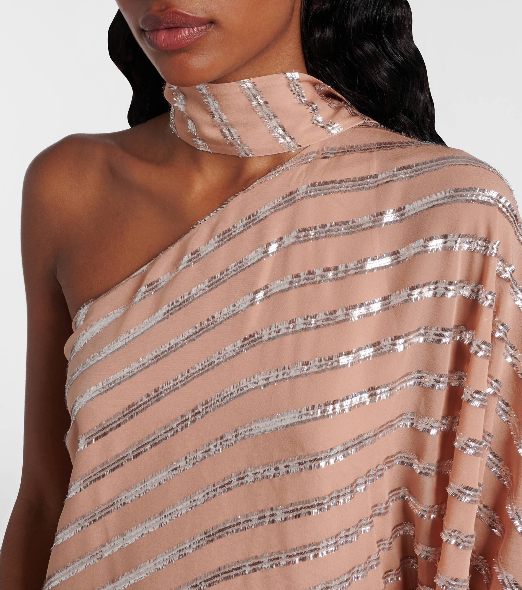 Petra one-shoulder fil coupé maxi dress - 4