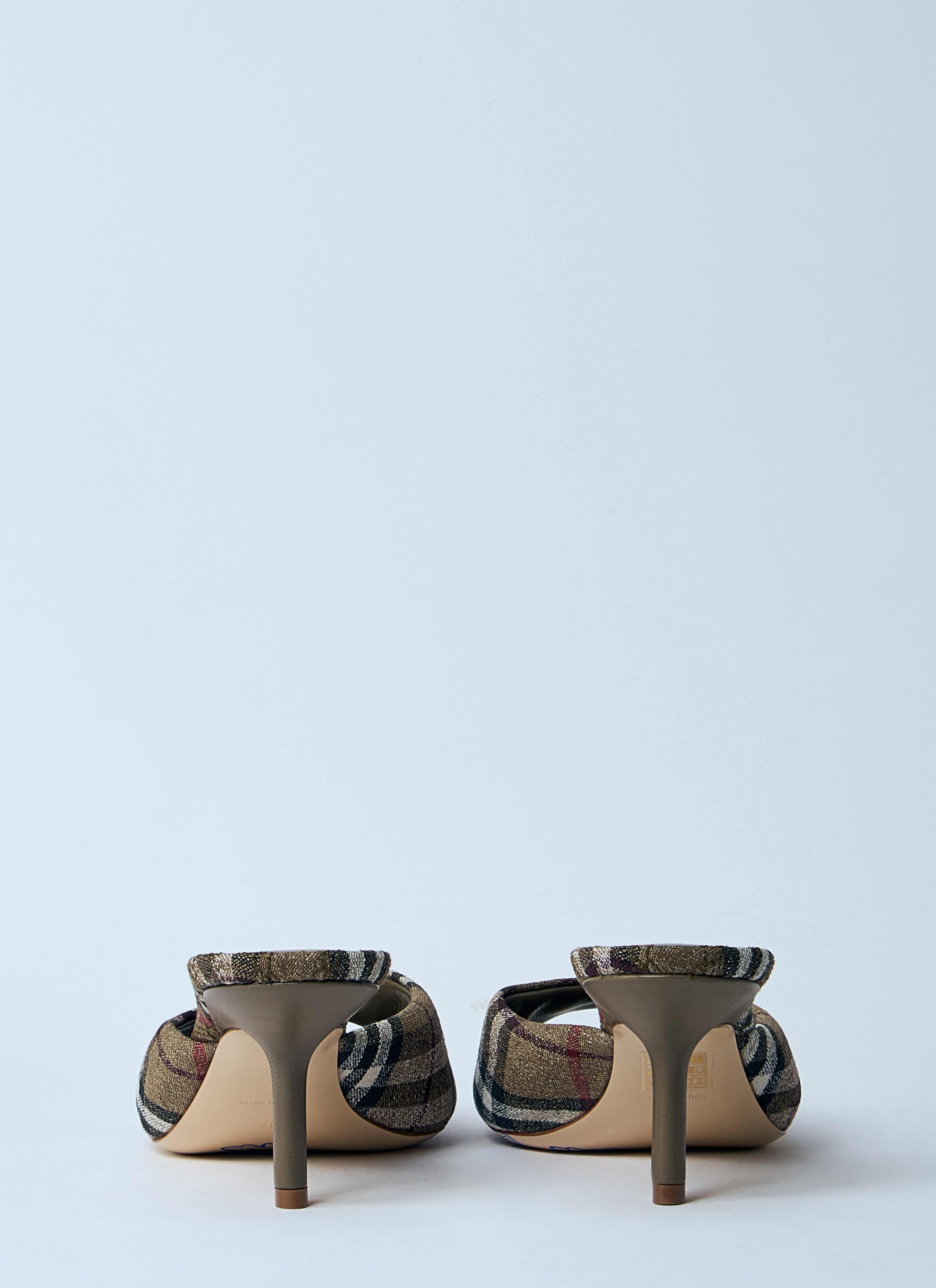 Burberry Women Check Heeled Mules - 5