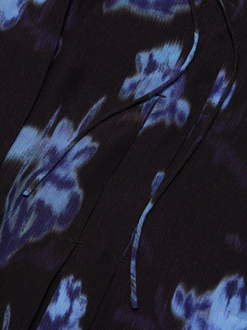 Women's Arden Printed Pleated Blouse - Dark Floral Print 7