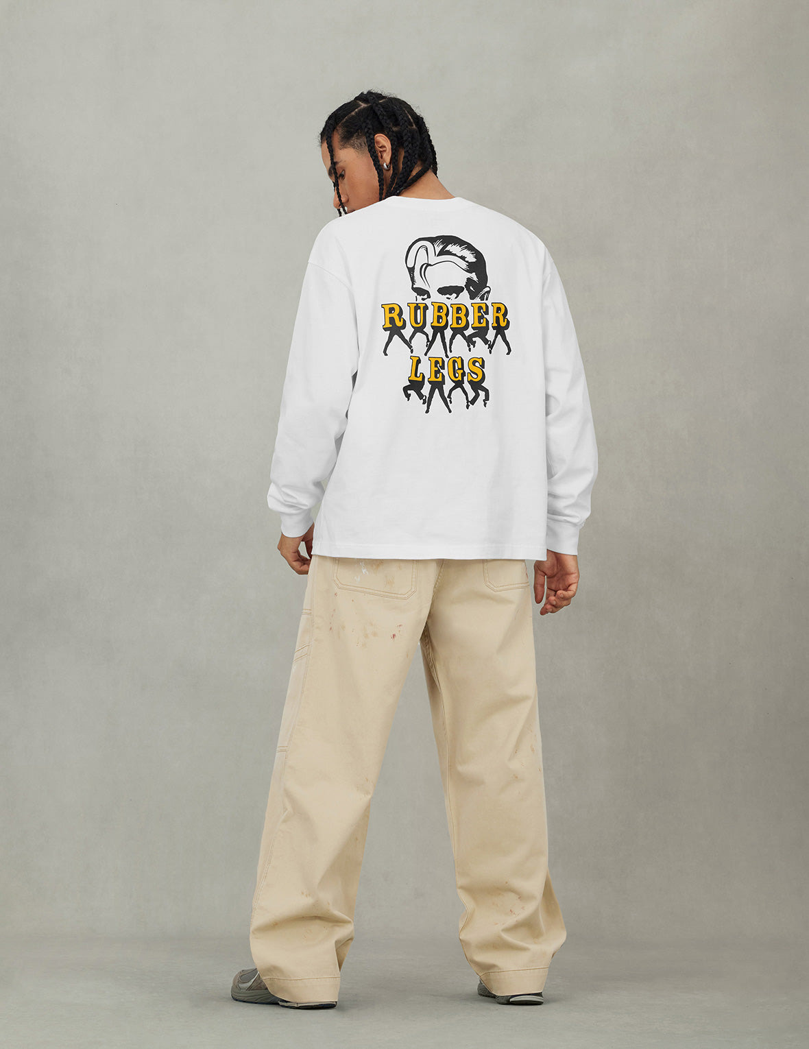Hand-Painted Seagull and Splash-ink Print Relax Fit Flight Pants - 6