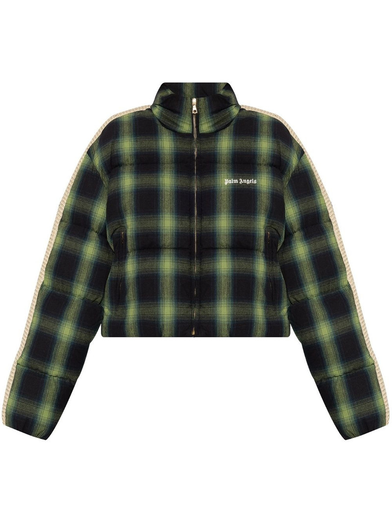 check-pattern puffer jacket 1