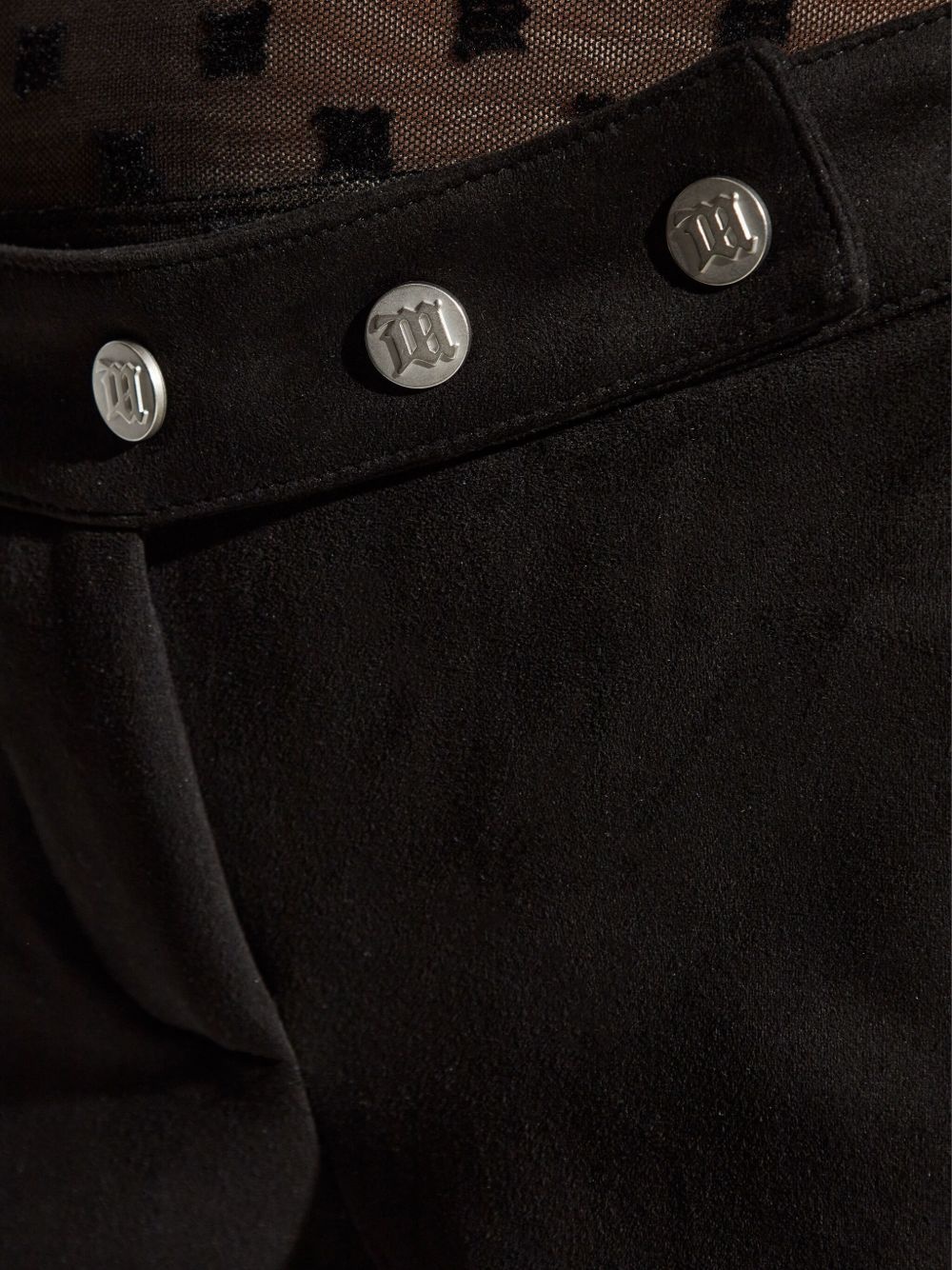stripe-detail flared trousers - 4