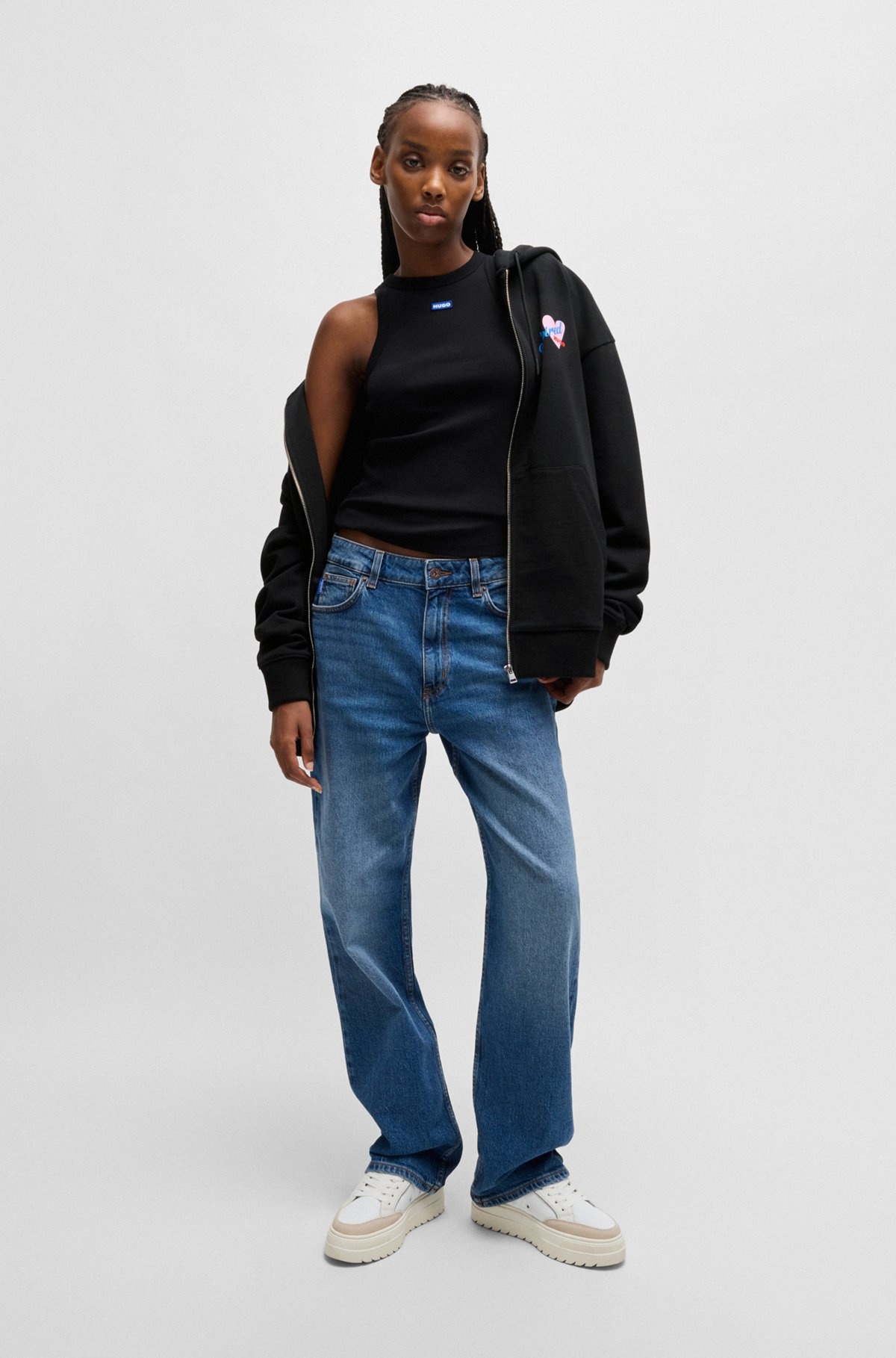 COTTON-TERRY ZIP-UP HOODIE WITH SEASONAL ARTWORK - 3
