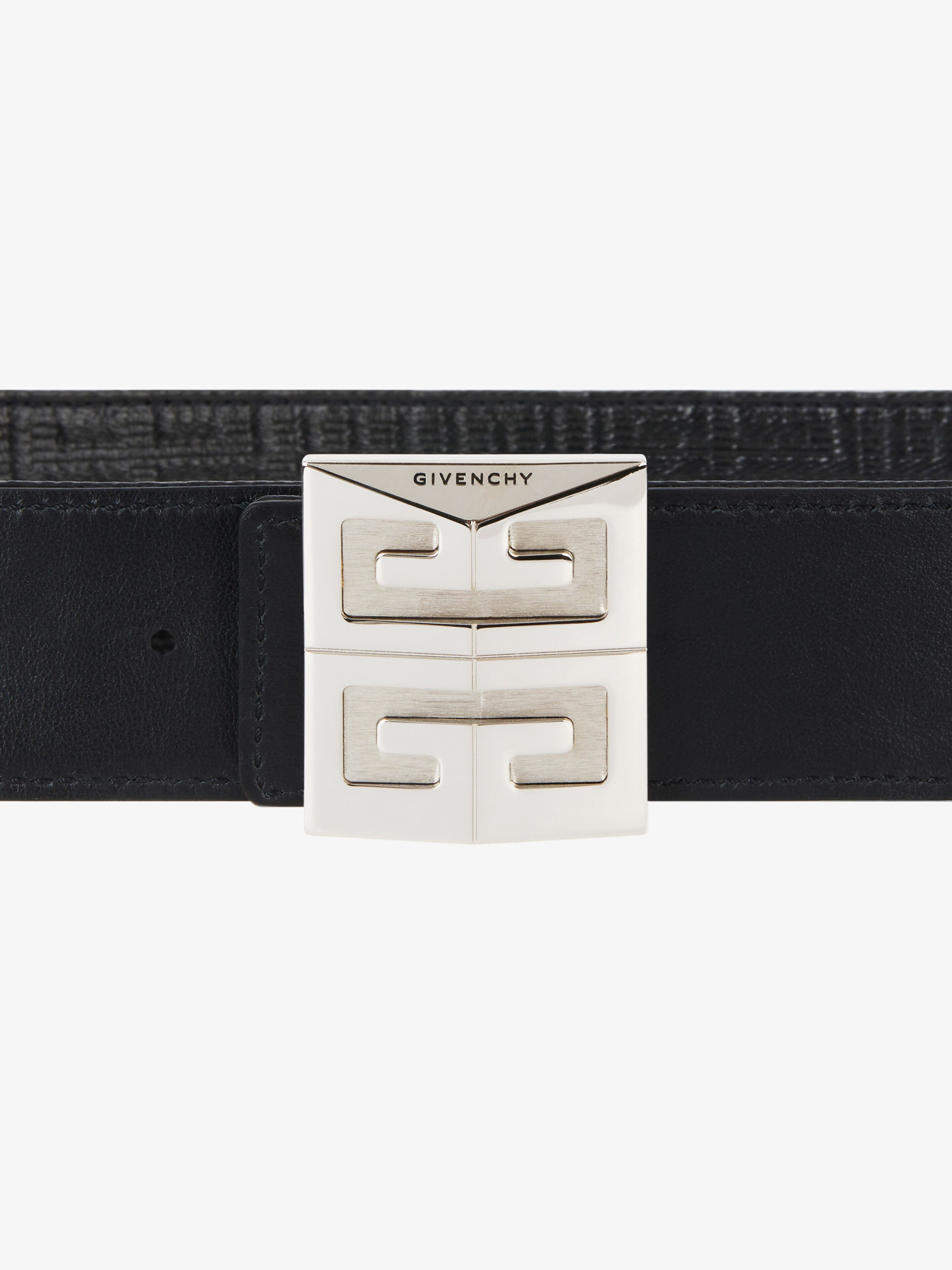 4G REVERSIBLE BELT IN LEATHER AND 4G COATED CANVAS - 4
