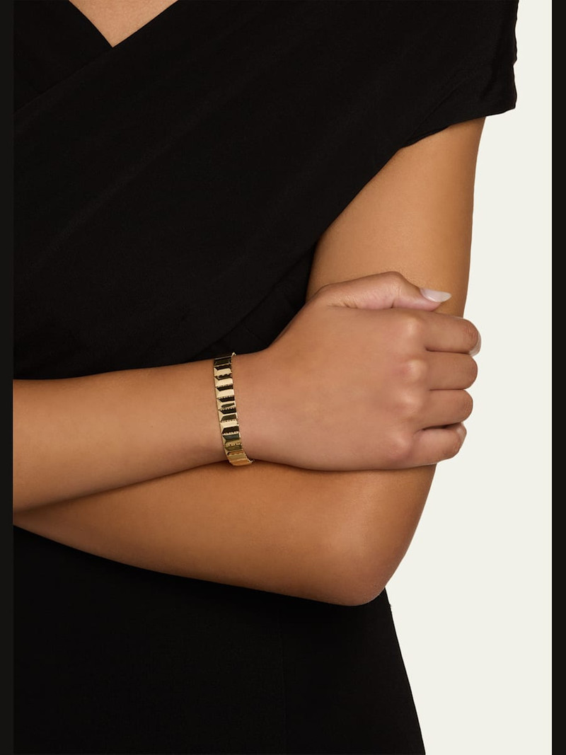 SYDNEY EVAN Flash Tile Bracelet in 14K Yellow Gold outlook