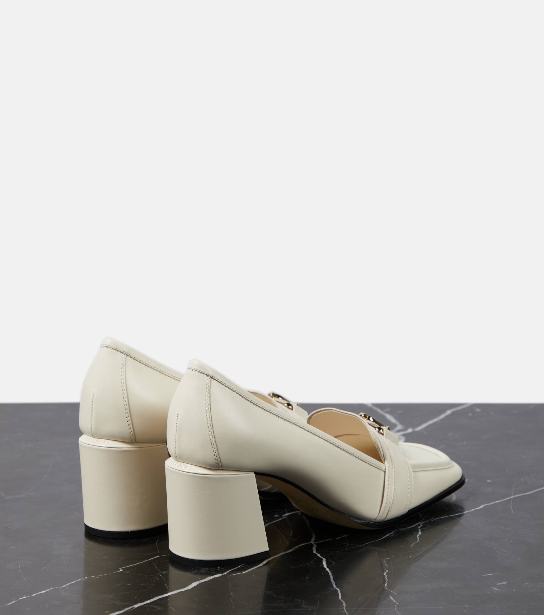 Evin 65 leather loafer pumps - 3