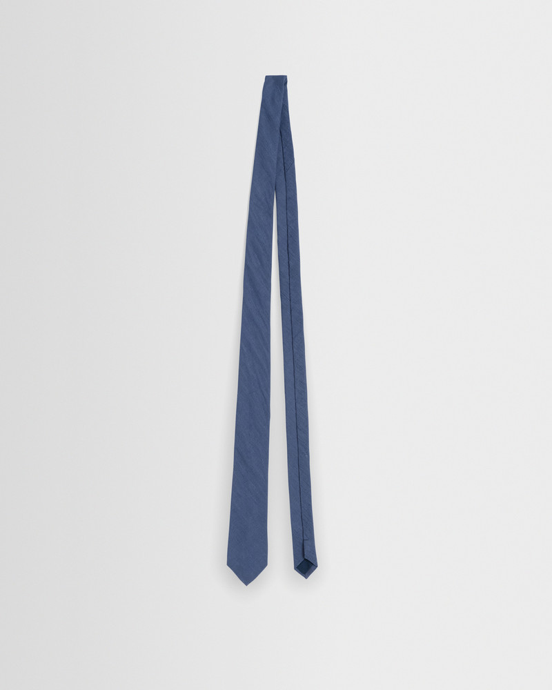 Wax London Pavillion - Mid Blue Linen Tie outlook