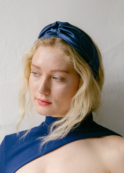 Jennifer Behr Twist Headband in Silk Satin outlook