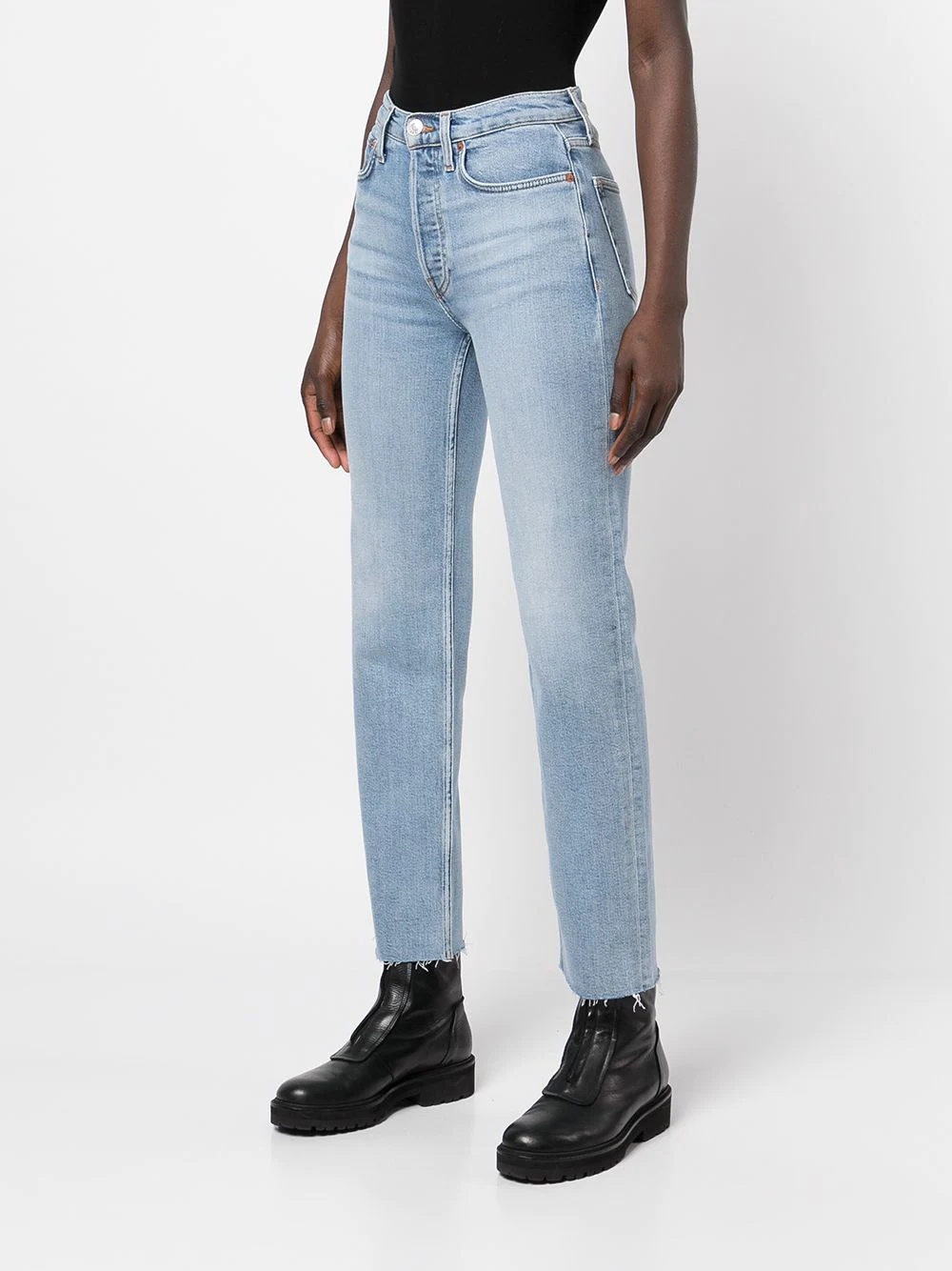 Stove Pipe high-rise straight jeans - 3